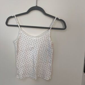Brandy Melville White Floral Tank Top